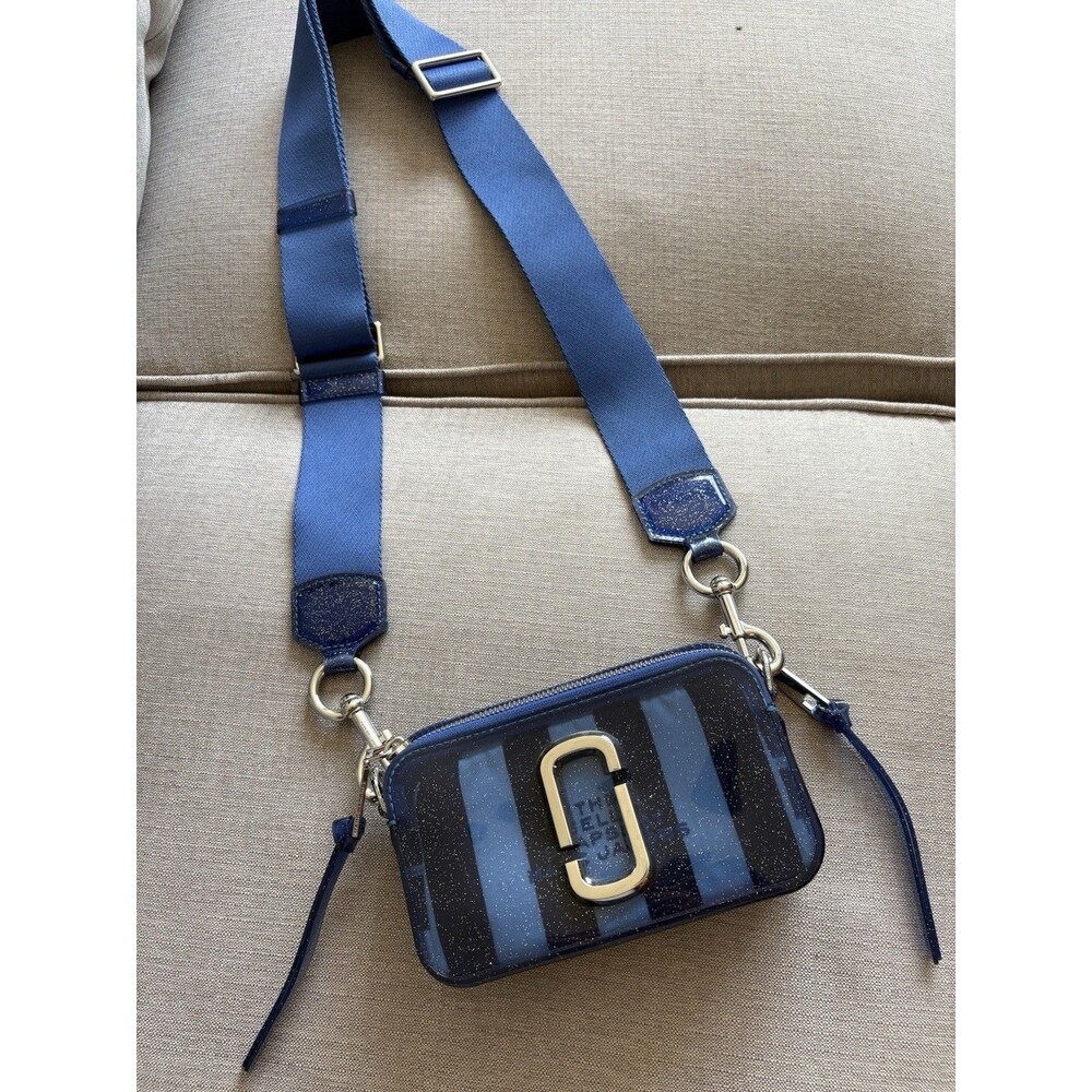 Marc Jacobs Glitter Jelly Snapshot Crossbody Camera Bag with Silver Hardware EUC